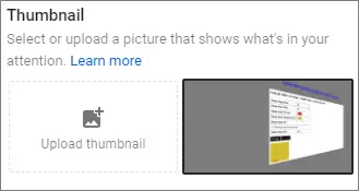 How to set Custom YouTube video thumbnails