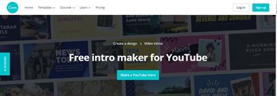 Canva YouTube intro maker