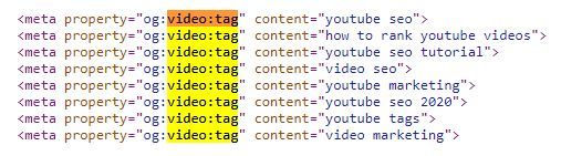 How to check tags in YouTube video page