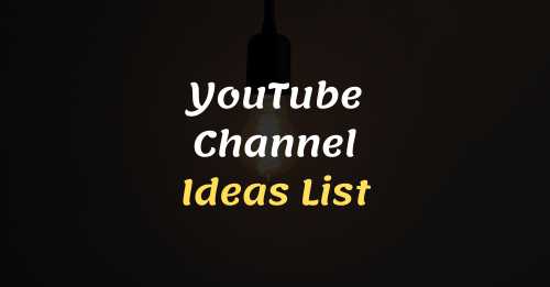no face youtube channel ideas