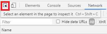 Developer tools inspect element option